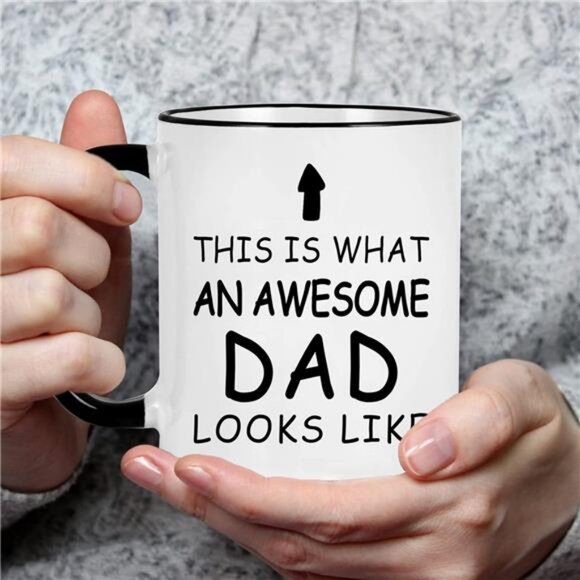 Gifts for Dad, Awesome Dad Mug, This is What an Awesome Dad Looks Likes Mug 11oz - Picture 2 of 8